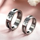 his and hers promise ring sets, Fashion Couple Stainless Steel star band Rings For Lovers Silver