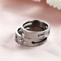 his and hers promise ring sets, Fashion Couple Stainless Steel star band Rings For Lovers Silver