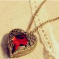 Restore ancient ways more peach heart wings cut diamond necklace sweater chain