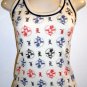 New! L.A.M.B. By Gwen Stefani Nautical theme Wallpaper Stamp Tank Top (S)