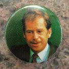 Smiling Vaclav Havel 1st First Czech Republic President Photograph Pin Badge