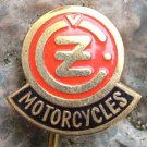 1960s CZ Czechoslovak Motorcycles Motorbike Foreign Market Metal Advertising Pin