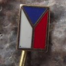 Czech Republic Czechoslovakia Vertical Hanging Tricolour National Flag Pin