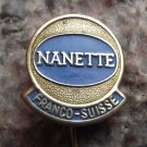 Nanette Franco-Suisse Cheese Bacon Food Manufacturer Advertising Pin