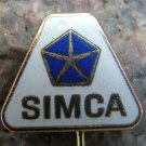 Simca Chrysler Antique Enamel Car Pin Badge Blue
