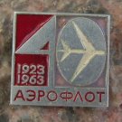1963 Aeroflot Russian Airlines 40th Anniversary Pin