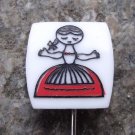 1960's Vecernicek Czech Cultural Icon Rumcajs Wife Manka Cartoon Pin