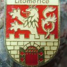 Litomerice Roaring Lion Walled City Heraldic Crest Pin