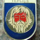Czech Spa Town of Teplice Heraldic Crest Pin