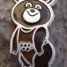 1980 Moscow Olympic Games Brown Bear Misha Official Mascot Pin Badge