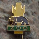 Antique 1960's Prague Zoo Brown Bear Advertising Souvenier Pin Czechoslovakia