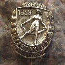 1959 Usti nad Labem Regional Spartakiad Group Physical Exercise Girl Ribbon Pin