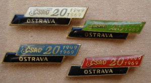1969 Ostrava City CSAD State Bus & Coach Service Badges