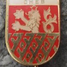 Cheb White Lion Heraldic Shield Pin