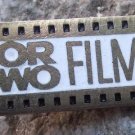 Antique Metal ORWO FILMFABRIK WOLFEN DDR Film Reel Spool Badge