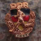 1958 East German DDR GDR Athletics Long Distance Runner Marathon Man Badge