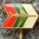 Balkan Bulgarian Airlines Golden Plane and Flag Pin