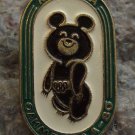 1980 Moscow Olympiad Olympic Games Misha Bear Mascot Pin Badge