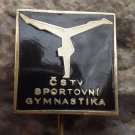 Antique Sports Gymnastics Aerial Leg Split Exercise Czechoslovak Sports Pin