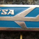 1970s CSA Czech Airlines Artistic Airplane Graphic Pin