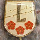 Lidice Village World War 2 Nazi Massacre Red Roses & Sharp Thorns Shield Pin