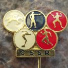 Antique Czechoslovakia Olympic Games Support Pin Shooting Fencing Equestrian