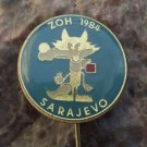 1984 Sarajevo Winter Olympic Games Yugoslavia Skiing Wolf Round Mascot Pin