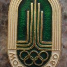 1980 Moscow'80 USSR Russian Olympic Games Motif above Rings Souvenier Badge