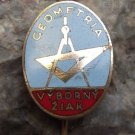 1960's Excellent Maths Geometry Student Pupil Slovak School Award Prize Pin