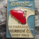 1968 International Bob sled Bobsled Championships Tanvald Czechoslovakia Pin