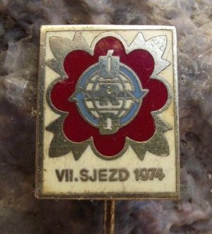 1974 URD Trade Union 7th General Assembly Conference Ustredni Rada Druzstev Pin