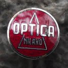 Optica Milano Glass Optics Company Firm of Milan Italy Silver Advertising Badge
