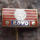 Vintage Tesla Kovo Transistor or Valve Radio with Knobs Czech Advertising Pin