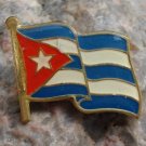 Cuban Cuba National Flag Nationalist Enamel Pin Badge
