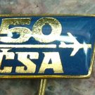 1973 CSA Czech Airlines 50th Anniversary Badge Blue