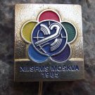 1985 World Youth Festival Moscow Democratic Fereration WFDY Socialist League Pin