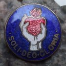 Antique SOLI DEO GLORIA Glory to God alone Religious Artist Jacket Buttonhole