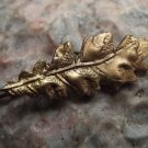 Antique Bronze Coloured Metal Oak Leaf Hunters Forestry Pin