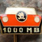 Skoda 1000MB Front View Headlights Pin Orange