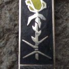Lidice Long Stemmed Yellow Rose Twisted with Barbed Wire Nazi Mass Execution Pin