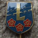 Lidice Village World War 2 Nazi Massacre Roses & Sharp Thorns Shield Pin Blue