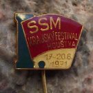 1971 SSM Socialist Youth of Czechoslovakia City of Houstka Kingdom Festival Pin