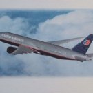 UNITED Airlines Boeing 777 Inaugural Flight Postcard