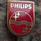 Vintage Koninklijke Royal Philips Consumer Electronics Dutch Company Pin Red