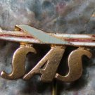 1968 SAS Scandinavian Airlines DC-8 Enamel Pin Red