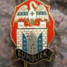 Rumburk Swan on Castle Walls Czech Heraldic Crest Pin