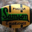 Samson Beer Barrel Sheet Metal Advertising Pin Gold