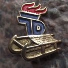1950's Thalmann Pioneer Organisation Youth Group Toboggan Bob Sled Award Badge