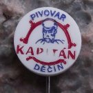 Antique Pivovar Kapitan Captain of Decin Czechoslovakia Plastic Beer Brewery Pin