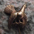 Antique Metal Capercaille Giant Grouse Calling or Displaying Hunters Hunting Pin